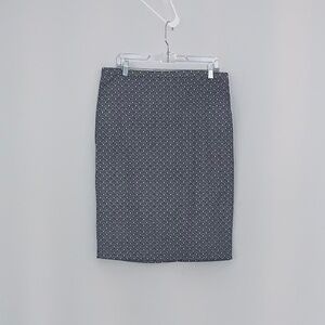 Pure Collection Navy/White Pencil Skirt